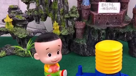 大头儿子的火箭掉到了树上，这可怎么办呢？