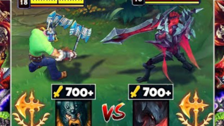 LOL：剑魔vs奥拉夫！两大猛男之间的对决。