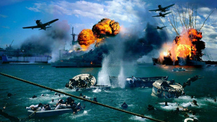 珍珠港：日本偷袭珍珠港，300架零式战机出击，疯狂轰炸！