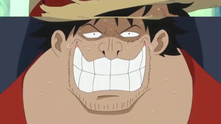 海贼王 假路飞吹牛逼吹大了, 被战桃丸一拍就倒