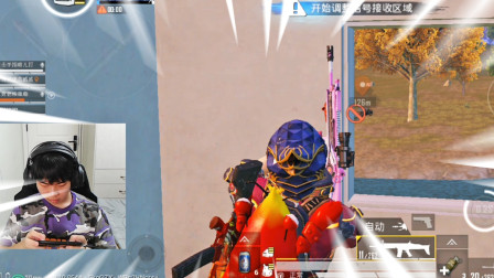 和平精英：M14A6装上6倍镜也能当狙击枪，海边五杀吃鸡