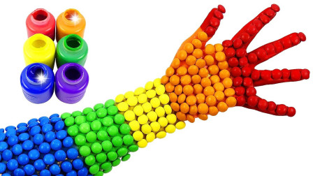 百变创意DIY彩虹珠珠小手儿童玩具，儿童色彩萌宝学习认识颜色啦
