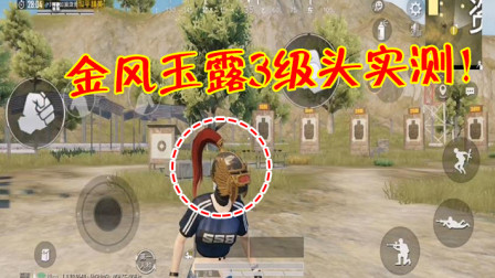 和平精英：训练场实测金风玉露3级头，有动态效果但也会穿模！