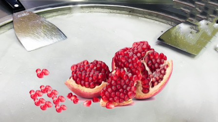 石榴炒冰是什么味道?牛人一顿神操作,一口下去简直了!