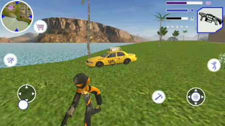 火柴人绳索英雄：汽车被树卡住用火箭炮袭击汽车会飞起来吗