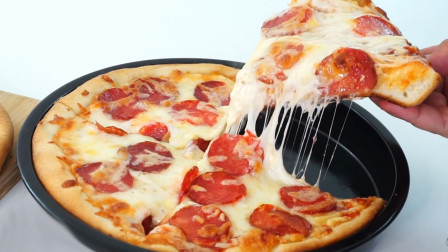 披萨家常做法，成本不到12块钱，柔软拉丝，又香又脆，比买的好吃