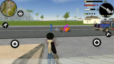 火柴人绳索英雄：火柴人攻击其它火柴人被追击后能把汽车摧毁吗