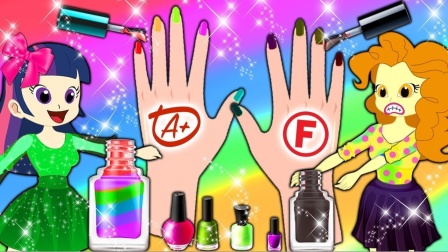 紫悦涂上绿色的唇彩，阿坤会满意吗？小马国女孩游戏