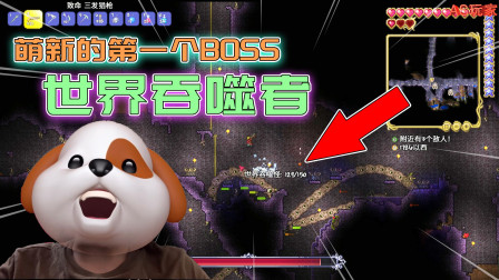 泰拉瑞亚：来到腐化之地惊醒巨大BOSS，世界吞噬者原来是一条大虫子