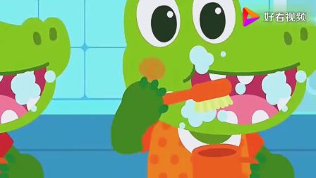 宝宝巴士：两只鳄鱼爱吃棒棒糖，但是蛀牙了，睡前一定要刷牙！