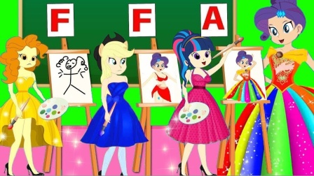 阿坤亲手给紫悦做了漂亮的裙子 紫悦喜欢吗？小马国女孩游戏