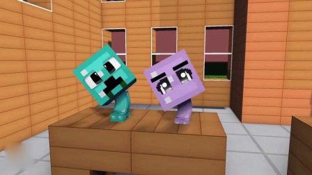 Minecraft动画：小怪物们的神庙逃亡挑战！