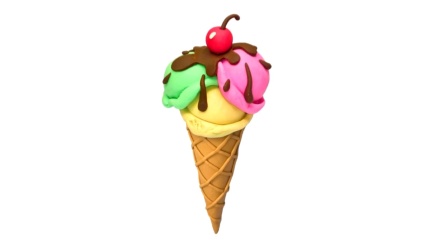 亲子手工diy之制作彩色樱桃冰淇淋