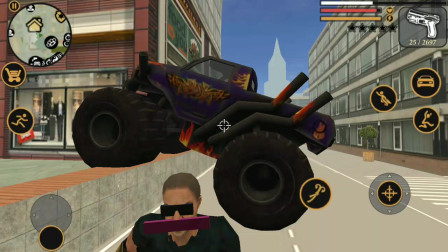 都市模拟：小狸开着大脚汽车看不见前面难道大脚汽车长大了