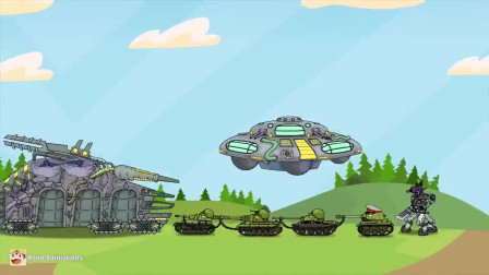 坦克动画：坦克都被机器人坦克抓走了