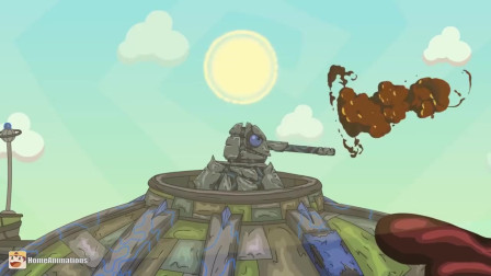 坦克动画：小坦克想偷偷的逃跑，结果又被抓回去了