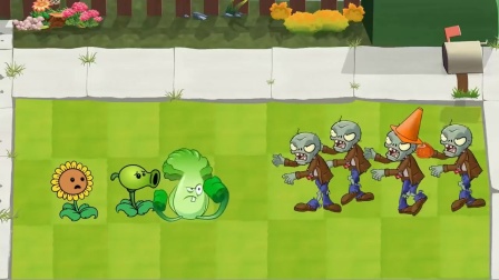 植物大战僵尸：豌豆被僵尸吓得瑟瑟发抖