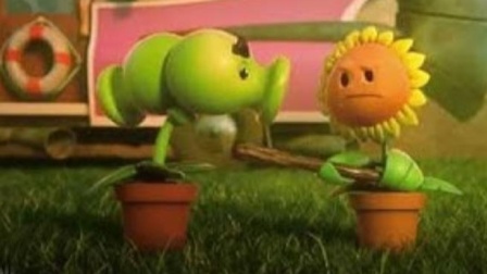 植物大战僵尸：一群僵尸攻击植物