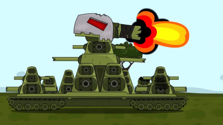 坦克动画：小坦克和大坦克一起出战对付敌人