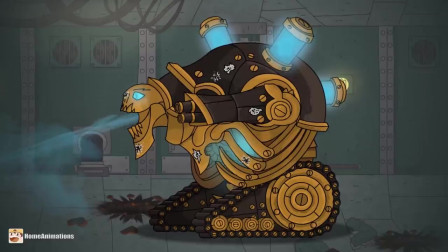 坦克动画：两辆坦克攻击一辆坦克