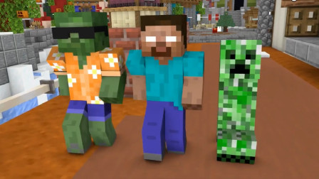 城堡里的圣诞节，史蒂夫和同伴们过得太有意思了！