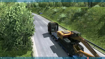 【洛神】欧洲卡车模拟2-从勒芒运输挖掘机到苏黎世