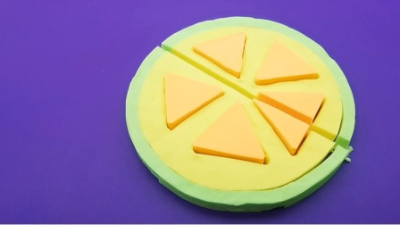 早教儿童动画：DIY一个芒果香蕉披萨，教宝宝认颜色做手工