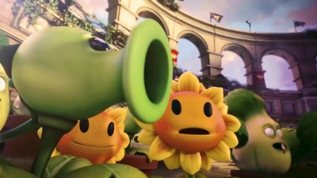 植物大战僵尸：植物和僵尸在草坪上！