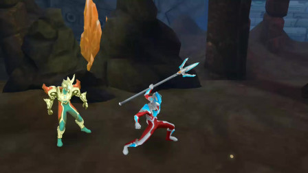 奥特曼格斗超人：牛角军团VS未来奥特曼！银河火花枪秒杀牛角军团