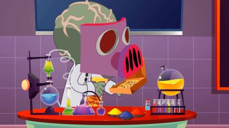 植物大战僵尸：戴夫吃了僵尸博士的披萨，开始发狂了