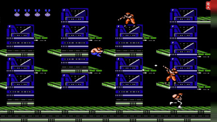 fc游戏魂斗罗，看一下高手如何过天然气火焰的