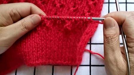 网红毛衣后片编织教程二，简单易学，适合编织各种款式的毛衣图解视频
