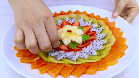 DIY水果创意雕刻，手工水果蛋糕，太有创意了！