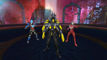 奥特曼传奇英雄：三个海帕杰顿联手能打败绝对防御的土之魔王吗