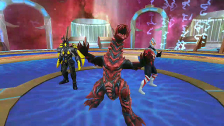 奥特曼传奇英雄：火炎怪兽VS水之魔王！熔浆在水池里能爆发吗