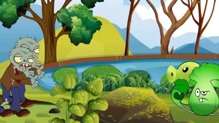 植物大战僵尸：豌豆被僵尸困住了，白菜出手相助