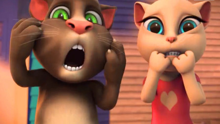 汤姆猫和安吉拉 疯狂出租车撞到了谁？会说话的汤姆猫家族 英雄小队