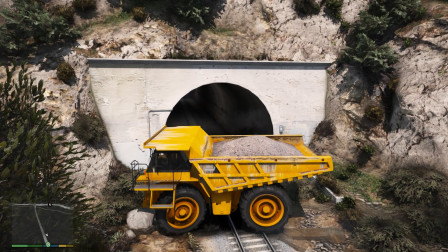 GTA5：巨型矿车能不能拦下火车，生怕把游戏给撞奔溃了！