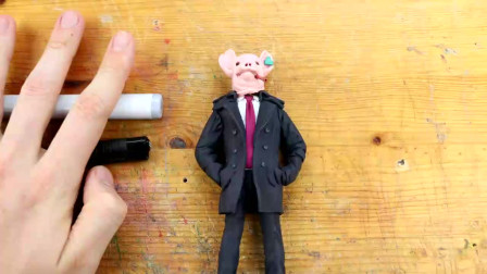 手办：用软泥制作一头猪