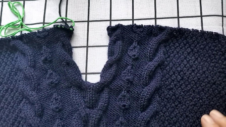 背心后片左肩的编织方法，简单易学，适合编织各种款式的女士毛衣图解视频