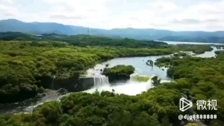 牡丹江镜泊湖瀑布全景