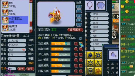 梦幻西游：老王找晶晶姐拿钱买下的14技能童子，看看资质如何