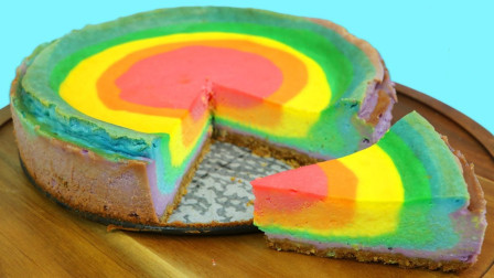 DIY制作美味的家庭彩虹蛋糕