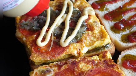 韩国街头食品：复合披萨吐司，看完有没有食欲？