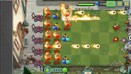 植物大战僵尸2：植物火焰豌豆5-6天，成群的小鸡僵尸！