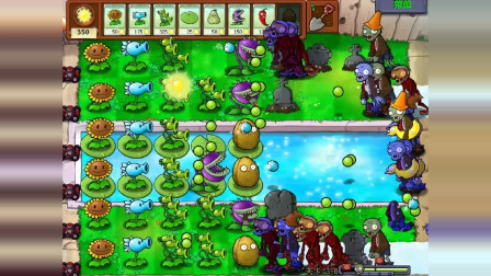 植物大战僵尸95版：冒险模式3-6关，雪撬车僵尸！