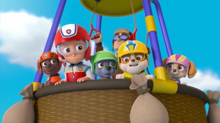 汪汪队：狗狗们来跳伞啦，看起来真刺激，毛毛没来可惜了