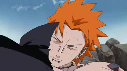 鸣人用仙术查克拉找到佩恩的本体长门,佩恩很生气