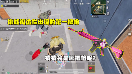 挑战淘汰栏出现的第一把枪吃鸡！大家猜猜会是哪把枪呢？