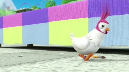 汪汪队：狗狗们看着大屏幕，学习兔子舞，一起扭扭小尾巴